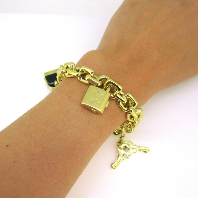 Louis Vuitton Crazy In Lock Charm Bracelet - Brass Charm