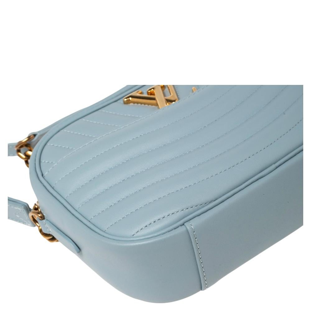 Louis Vuitton Pale Blue Leather New Wave Chain PM Bag 2