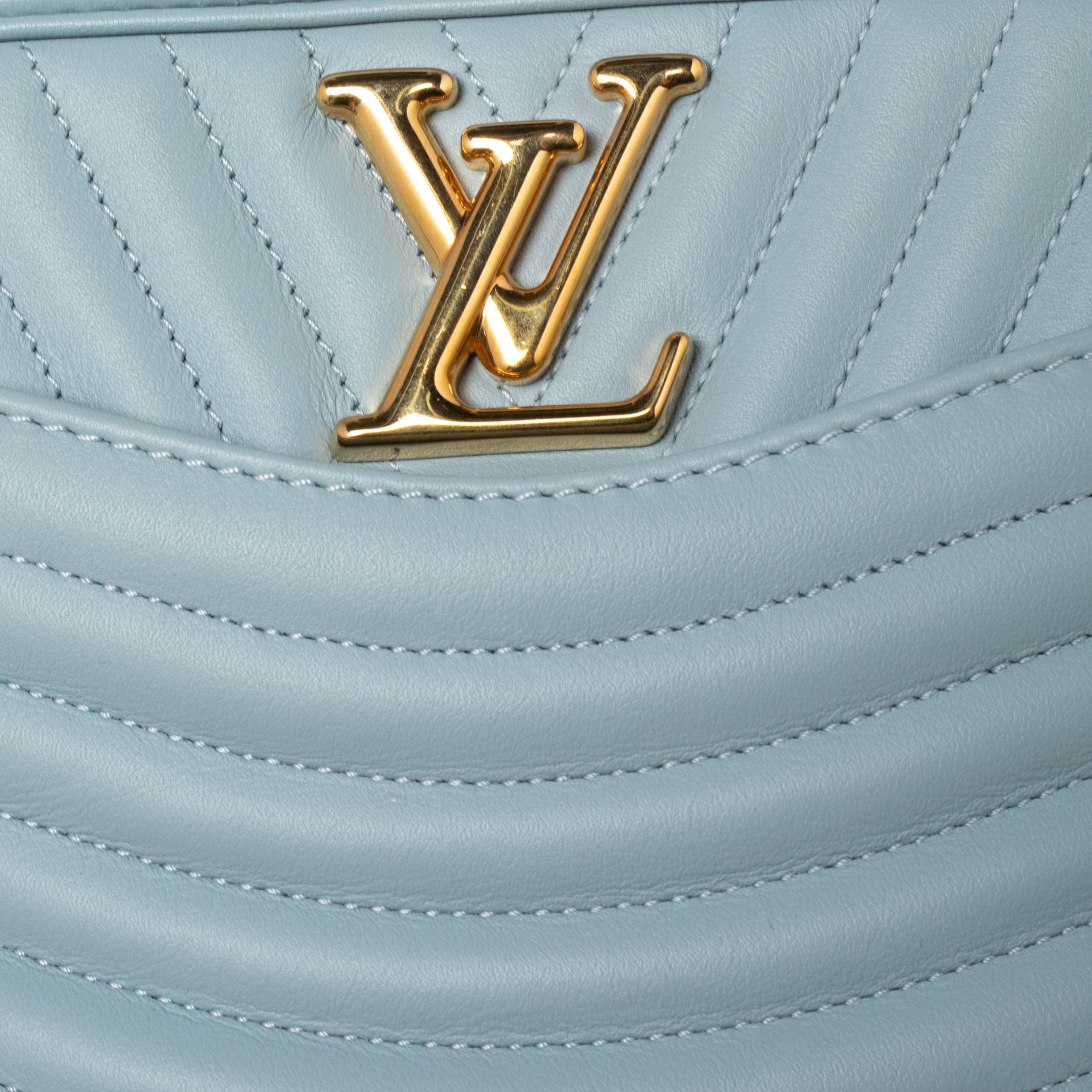 Louis Vuitton Pale Blue Leather New Wave Chain PM Bag 1