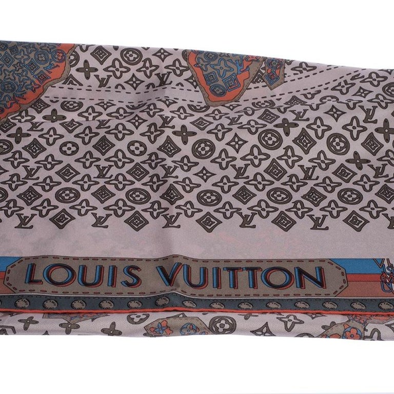 Louis Vuitton Pale Pink Monogram World Map Print Silk Square Scarf at  1stDibs | louis vuitton world map scarf, louis vuitton map scarf, burberry  scarf