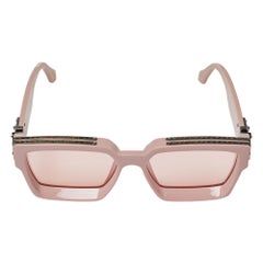 Louis Vuitton Pale Pink/ Pink Z1324E 1.1 Millionaires Sunglasses at 1stDibs   lv millionaire sunglasses pink, louis vuitton pale pink louis vuitton 1.1  millionaires sunglasses, pink millionaire sunglasses