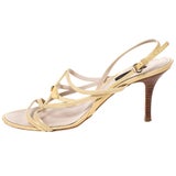 Leather sandals Louis Vuitton Yellow size 37 EU in Leather - 26188041