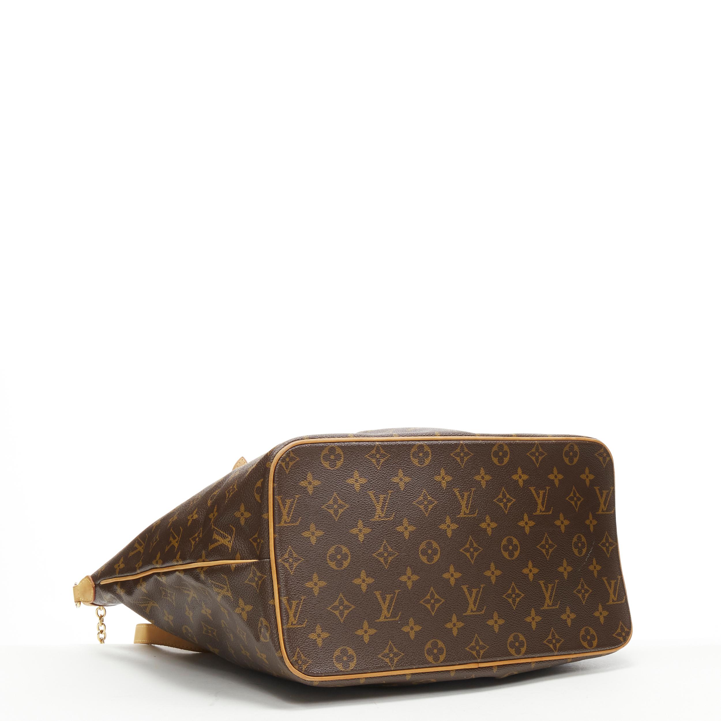 Brown LOUIS VUITTON Palermo GM M40146 brown monogram crossbody tote bag