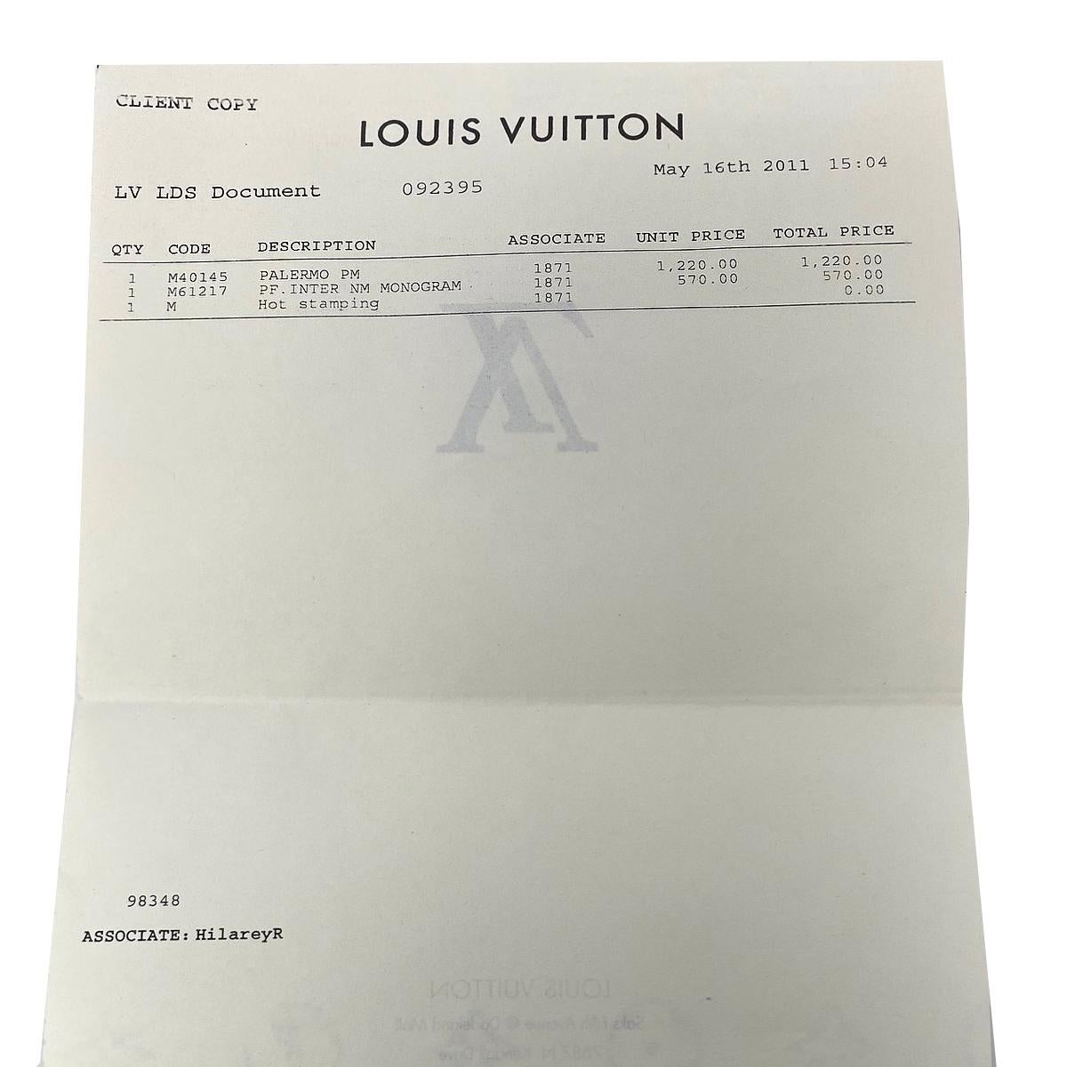 Louis Vuitton Palermo PM Monogram Canvas Crossbody Bag 2