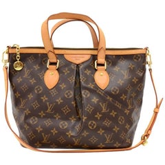 Used Louis Vuitton Palermo PM Monogram Canvas Tote Hand Bag + Strap
