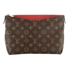 Louis Vuitton Cherry Brown Monogram Coated Canvas and Vachetta Leather Nano  Pallas at 1stDibs