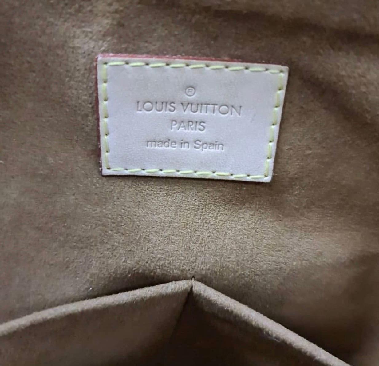 Louis Vuitton Pallas Brown Leather Shoulder Monogram Canvas Bag 4