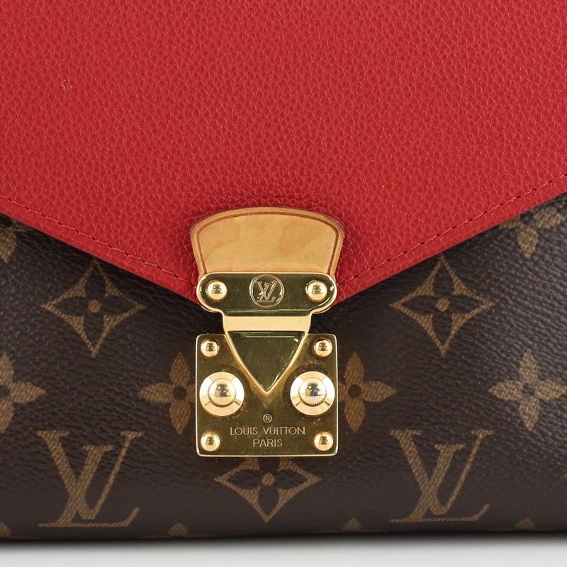 Brown Louis Vuitton Pallas Chain Shoulder Bag Monogram Canvas And Calf Leather