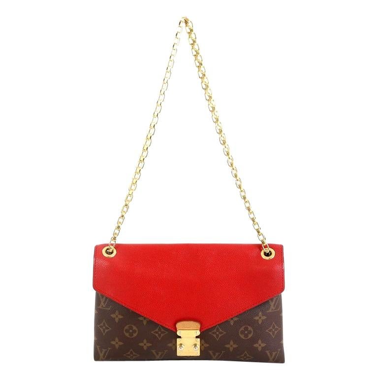 Louis Vuitton Pallas Chain Shoulder Bag Monogram Canvas and Calf Leather