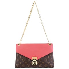 Louis Vuitton Pallas Chain Shoulder Bag Monogram Canvas And Calf Leather