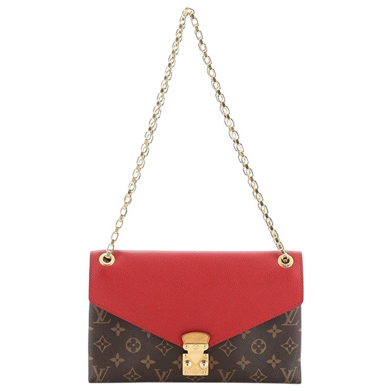 Louis Vuitton Pallas Chain Shoulder Bag Monogram Canvas and Calf Leather