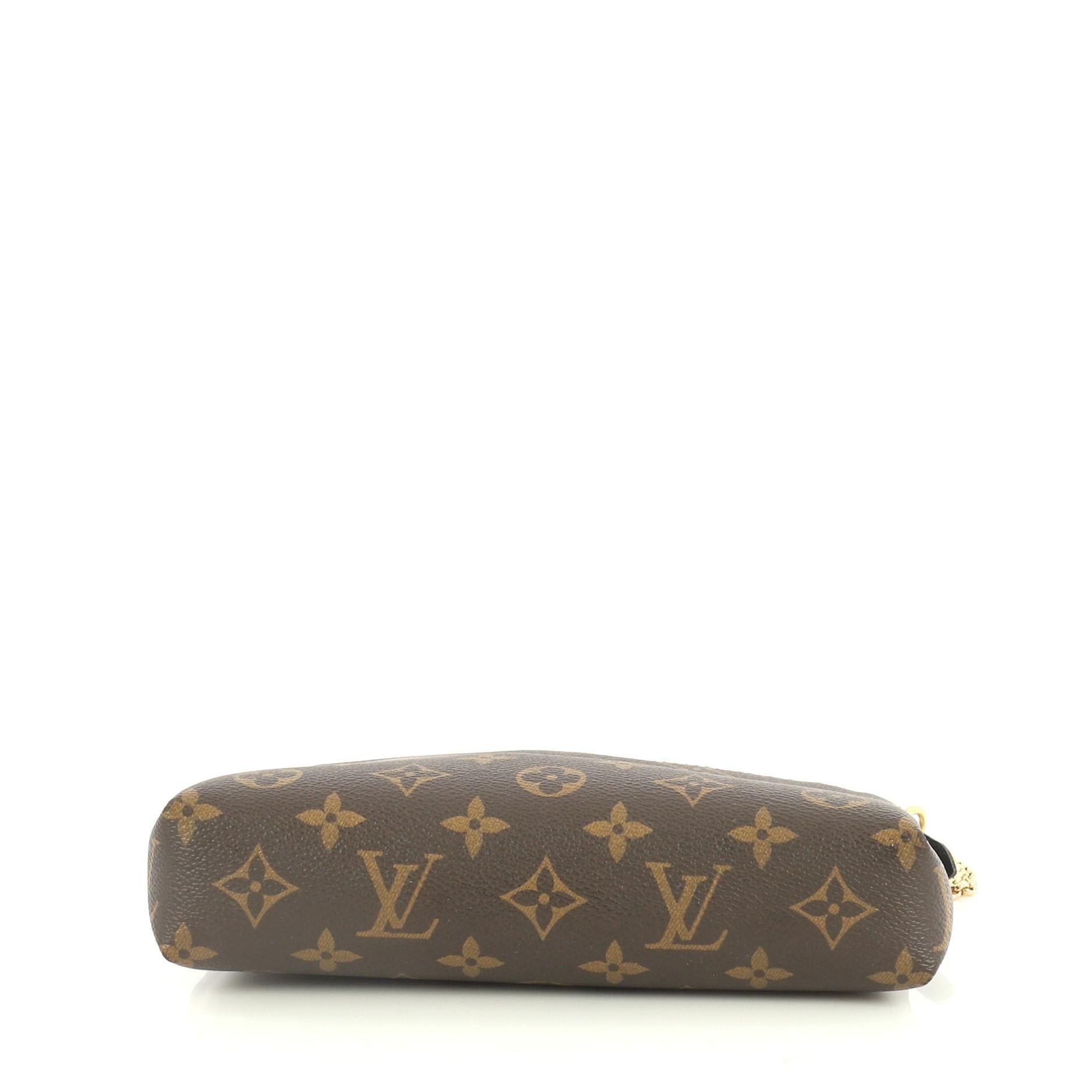 Louis Vuitton Pallas Clutch Monogram Canvas In Good Condition In NY, NY