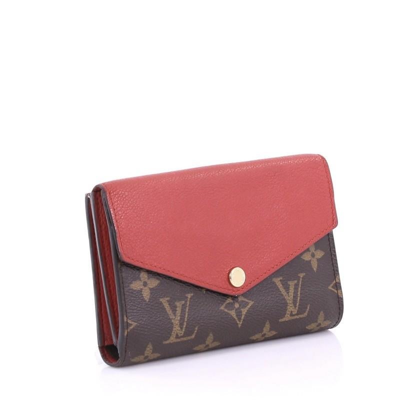 Pink Louis Vuitton Pallas Compact Wallet Monogram Canvas and Calf Leather
