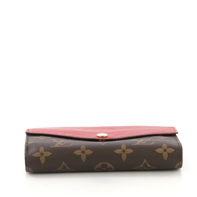 Brown Louis Vuitton Pallas Compact Wallet Monogram Canvas and Calf Leather