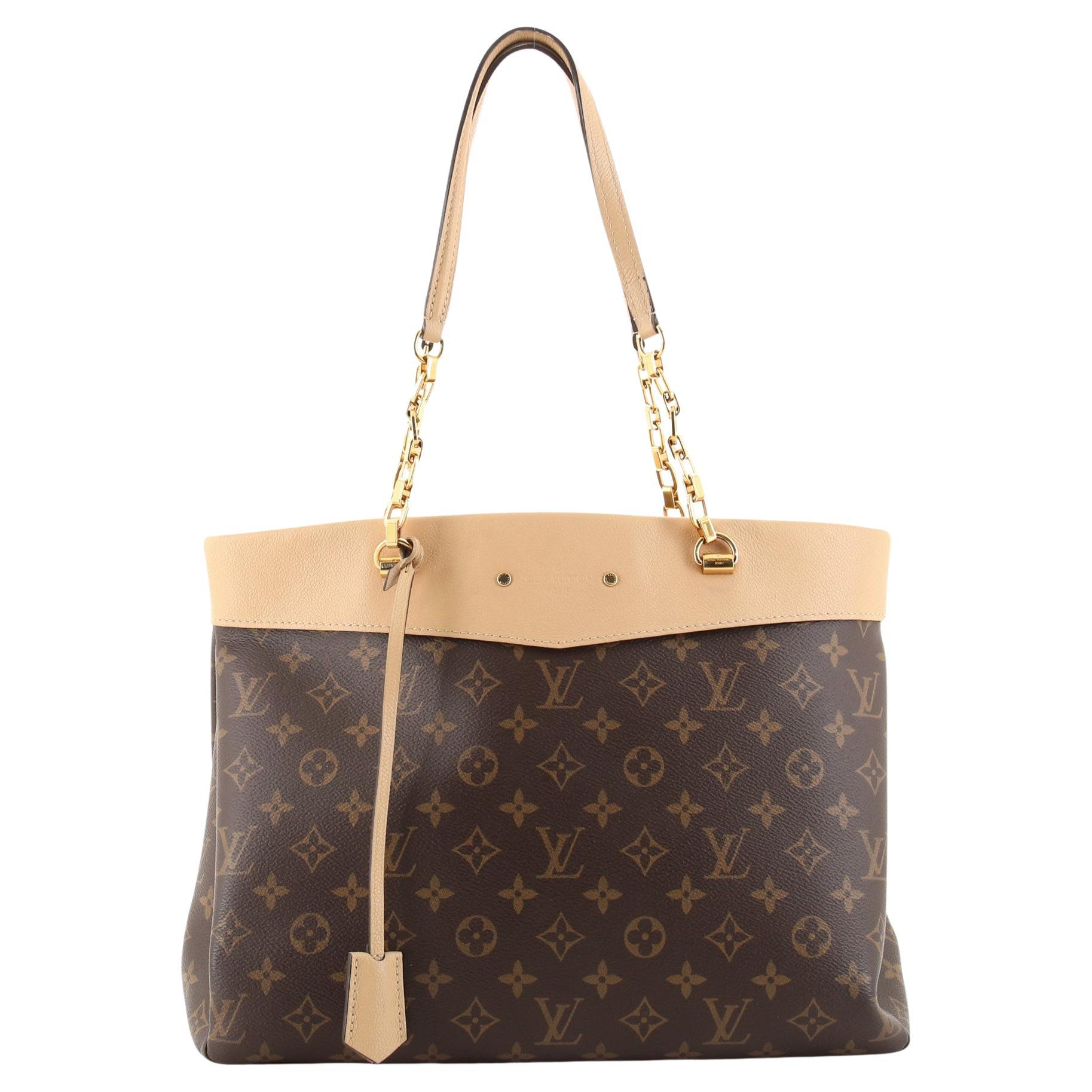 Sac Pallas Shopper Louis Vuitton en toile et cuir de veau avec Monogram