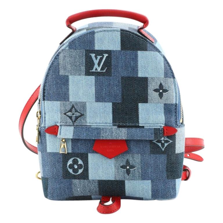 Louis Vuitton Palm Springs Backpack Damier and Monogram Patchwork Denim M