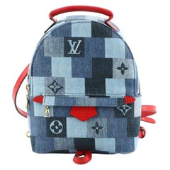 Louis Vuitton Palm Springs Backpack Damier and Monogram Patchwork Denim Mini