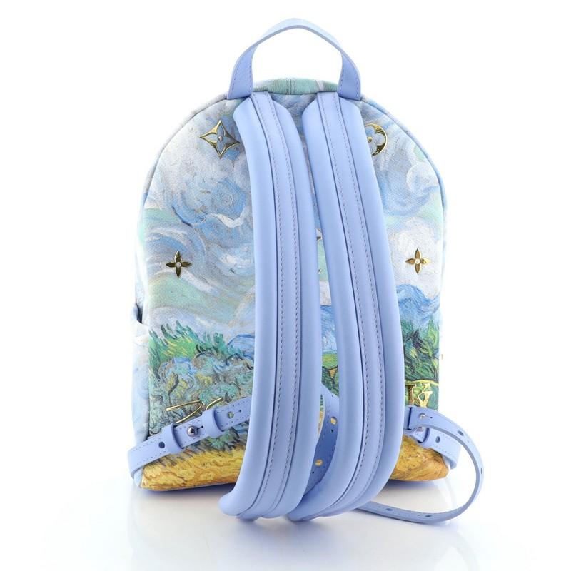 Louis Vuitton Palm Springs Backpack Limited Edition Jeff Koons Van Gogh Print In Good Condition In NY, NY