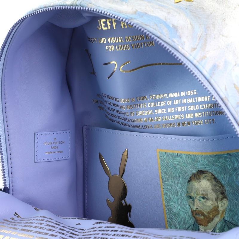 Louis Vuitton Palm Springs Rucksack Limited Edition Jeff Koons Van Gogh Druck 1