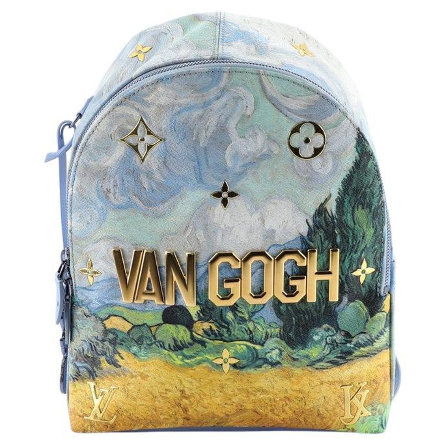 Louis Vuitton Palm Springs Backpack Limited Edition Jeff Koons Van Gogh  Print Ca