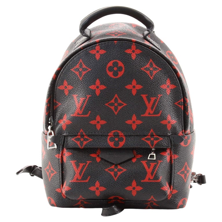 Louis Vuitton, Bags, Louis Vuitton Backpack Palm Springsmonogram  Infrarouge Mini Black Red