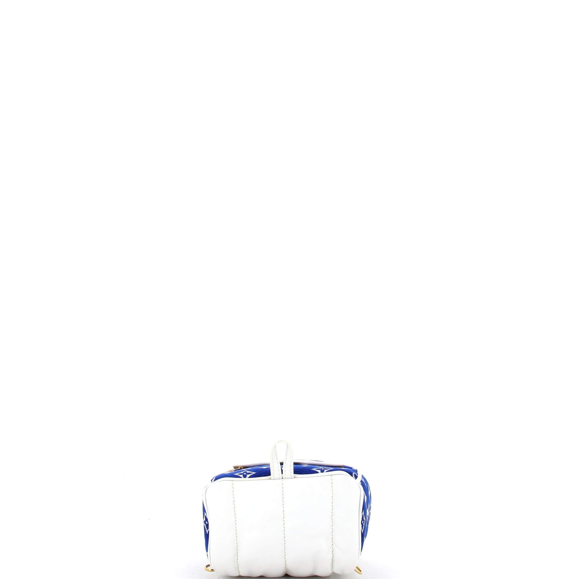 Women's or Men's Louis Vuitton Palm Springs Backpack LV Match Monogram Jacquard Velvet Mini For Sale