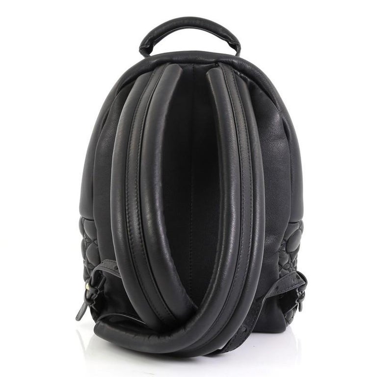 Louis Vuitton Black Flower Malletage Leather Palm Springs PM