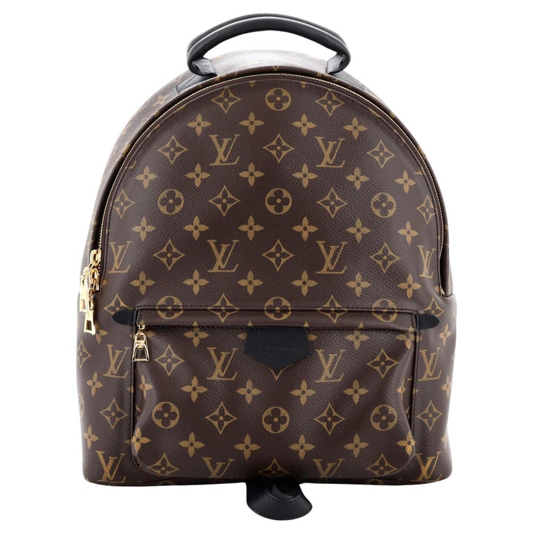Louis Vuitton Monogram Palm Springs MM Brown Leather Women's Backpack