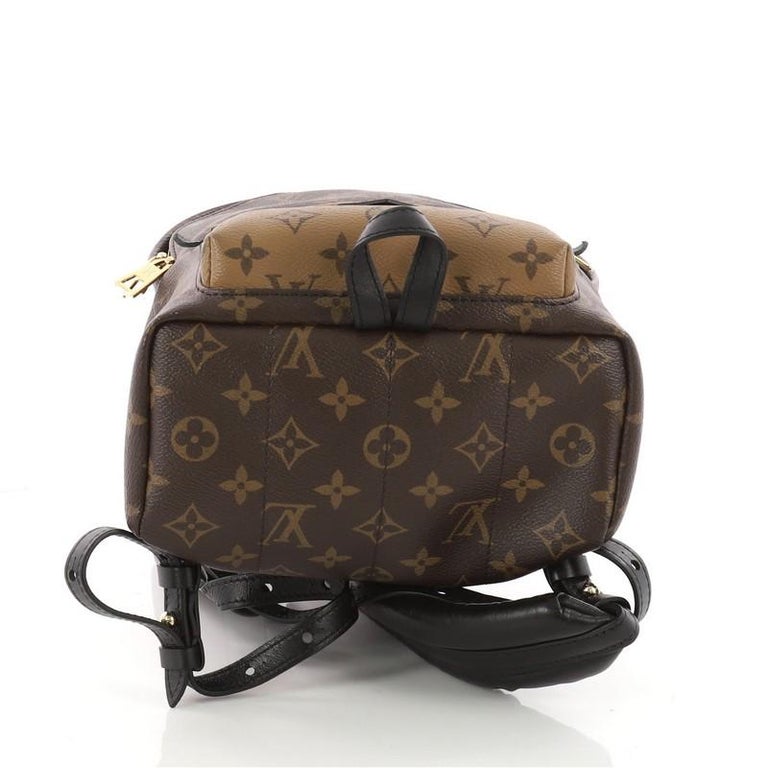 Louis Vuitton, Bags, Lv Brown Monogram Reverse Canvas Leather Palm  Springs Pm Backpack