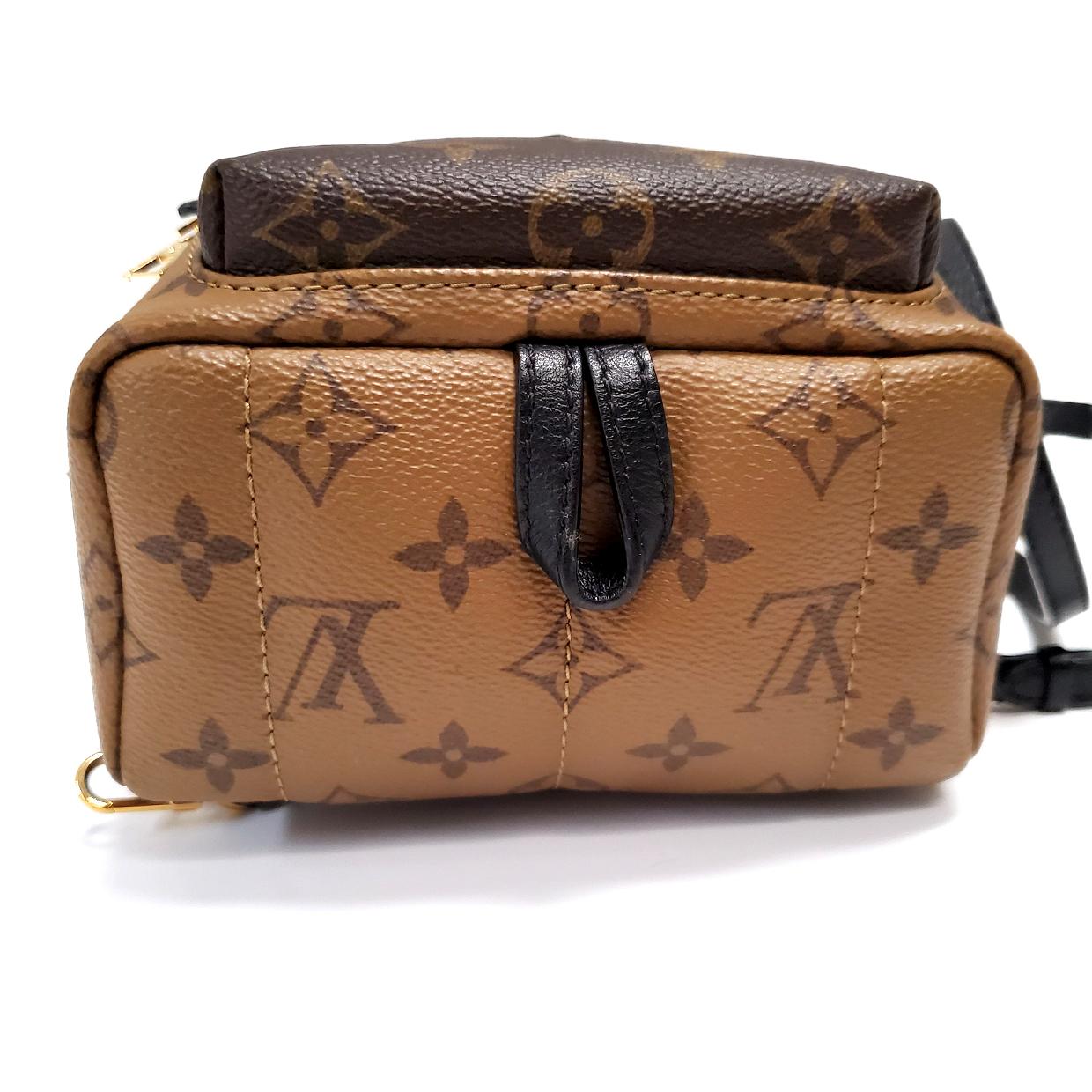 Black Louis Vuitton Palm Springs Brown Monogram Backpack Handbag For Sale