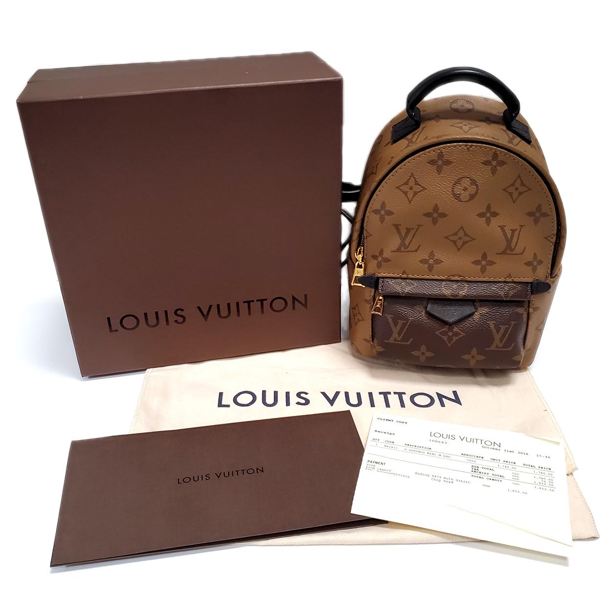 Louis Vuitton Palm Springs Brown Monogram Backpack Handbag For Sale 1