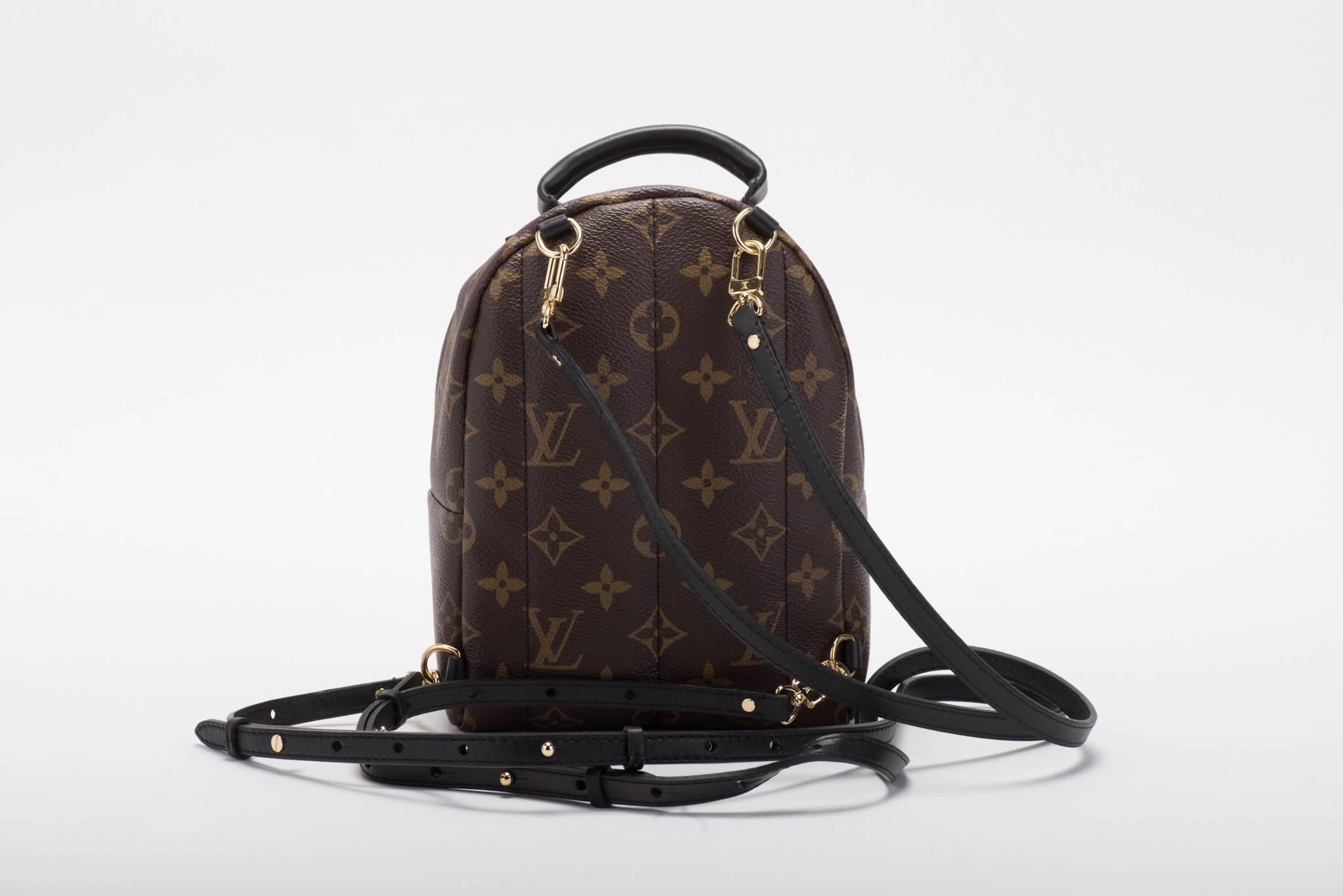 Noir Louis Vuitton Mini sac à dos Palm Springs  en vente
