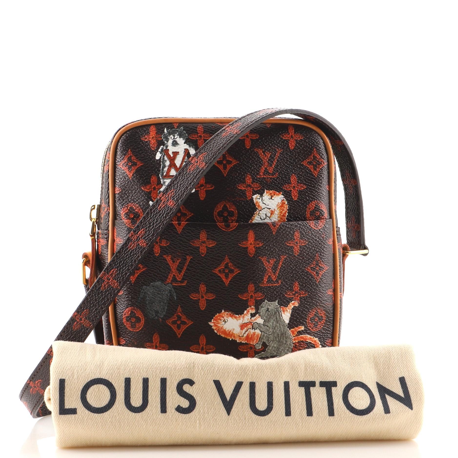 Louis Vuitton Limited Edition Marron/Orange Catogram Canvas Micro