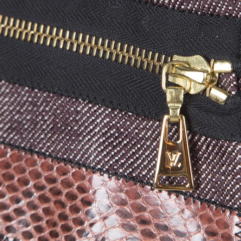 Louis Vuitton Paneled Leather Trim Corded Tie Detail Wrap Vest M In Good Condition In Dubai, Al Qouz 2