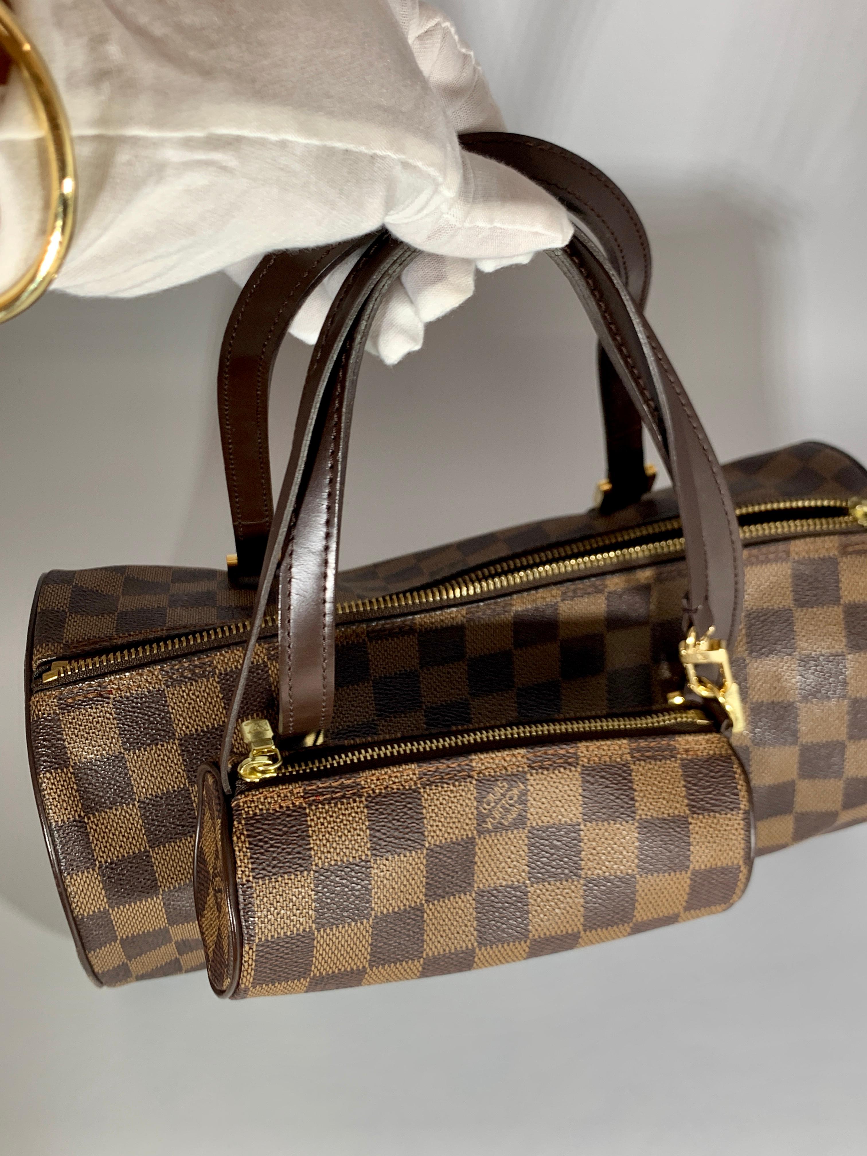 Black Louis Vuitton Papillon 30 N51303  Handbag Damier Ebene / With Matching Satchel