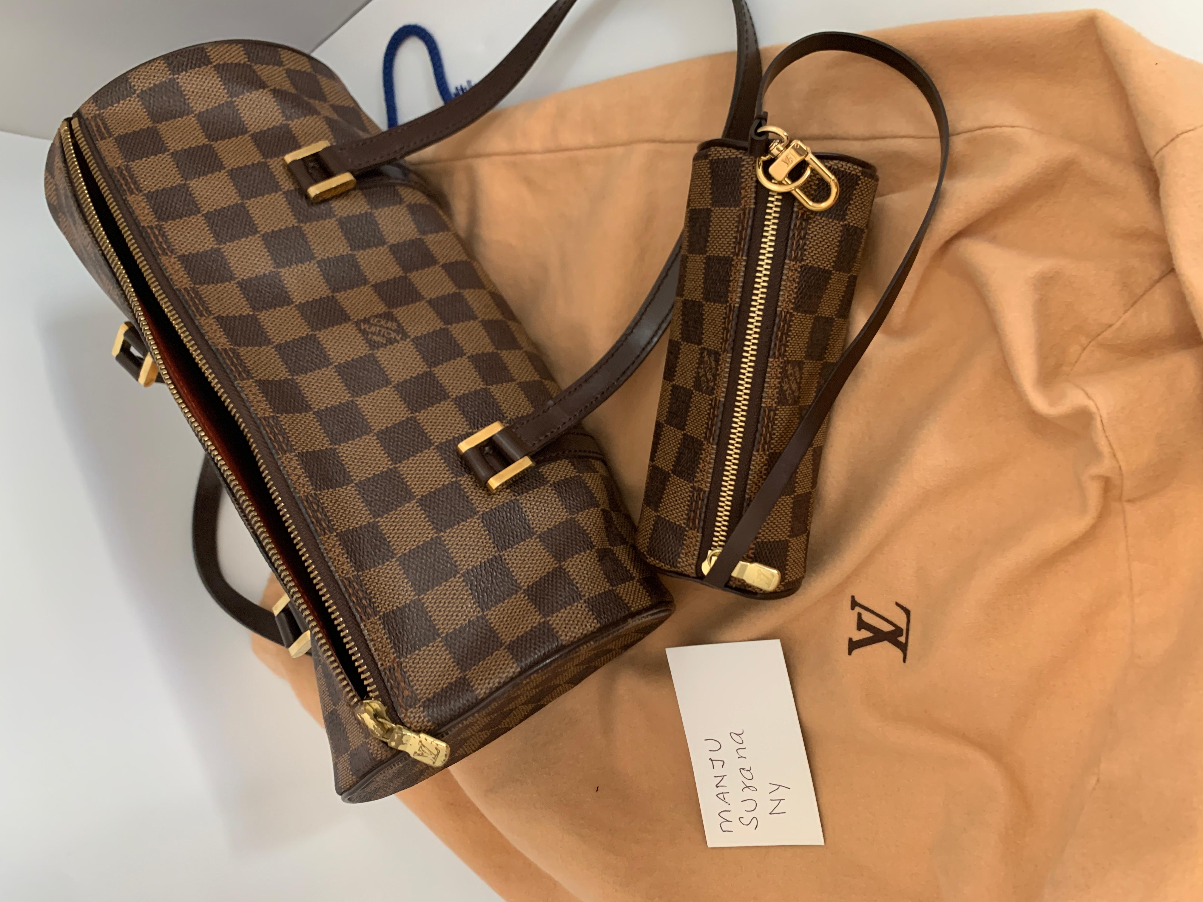 Louis Vuitton Papillon 30 N51303  Handbag Damier Ebene / With Matching Satchel In Excellent Condition In New York, NY