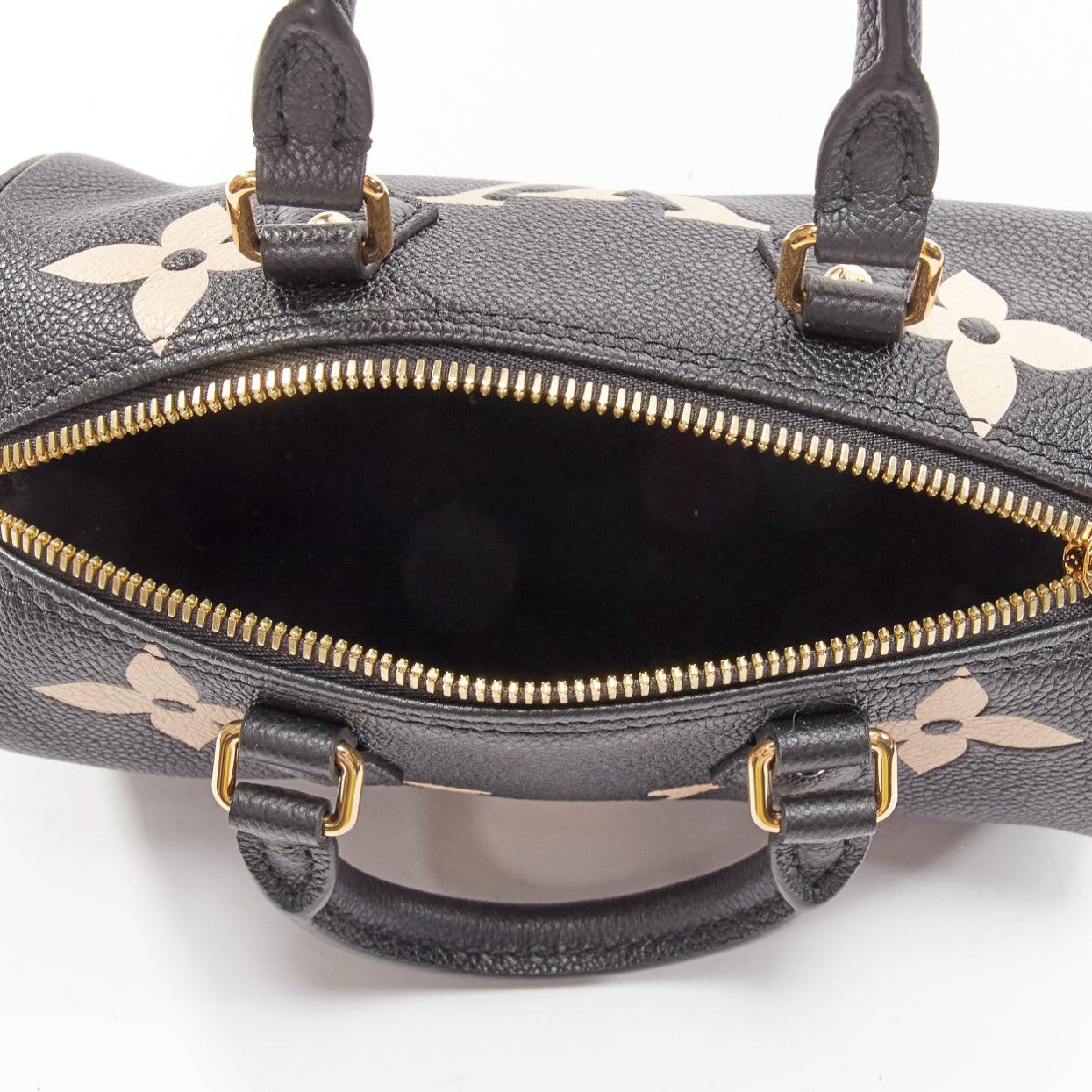 LOUIS VUITTON Papillon BB Giant Empreinte black nude small crossbody duffle bag For Sale 3