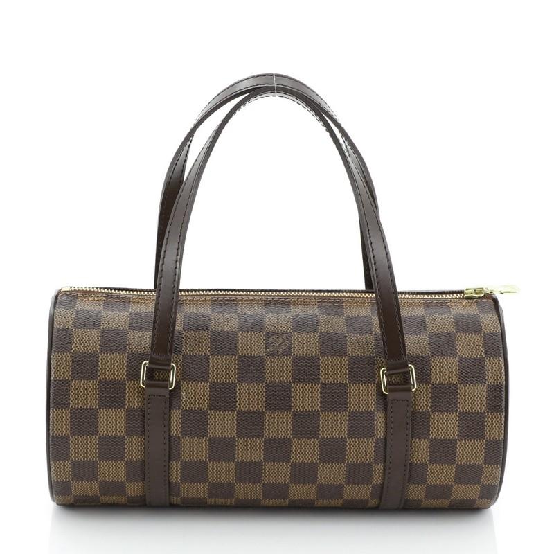 Black Louis Vuitton Papillon Handbag Damier 26 