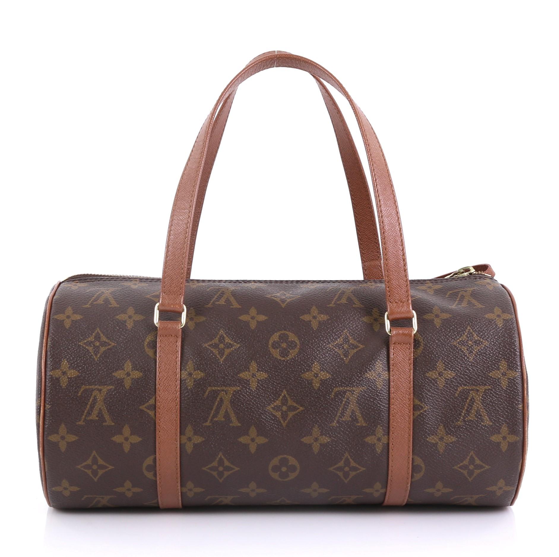 Brown Louis Vuitton Papillon Handbag Damier 30