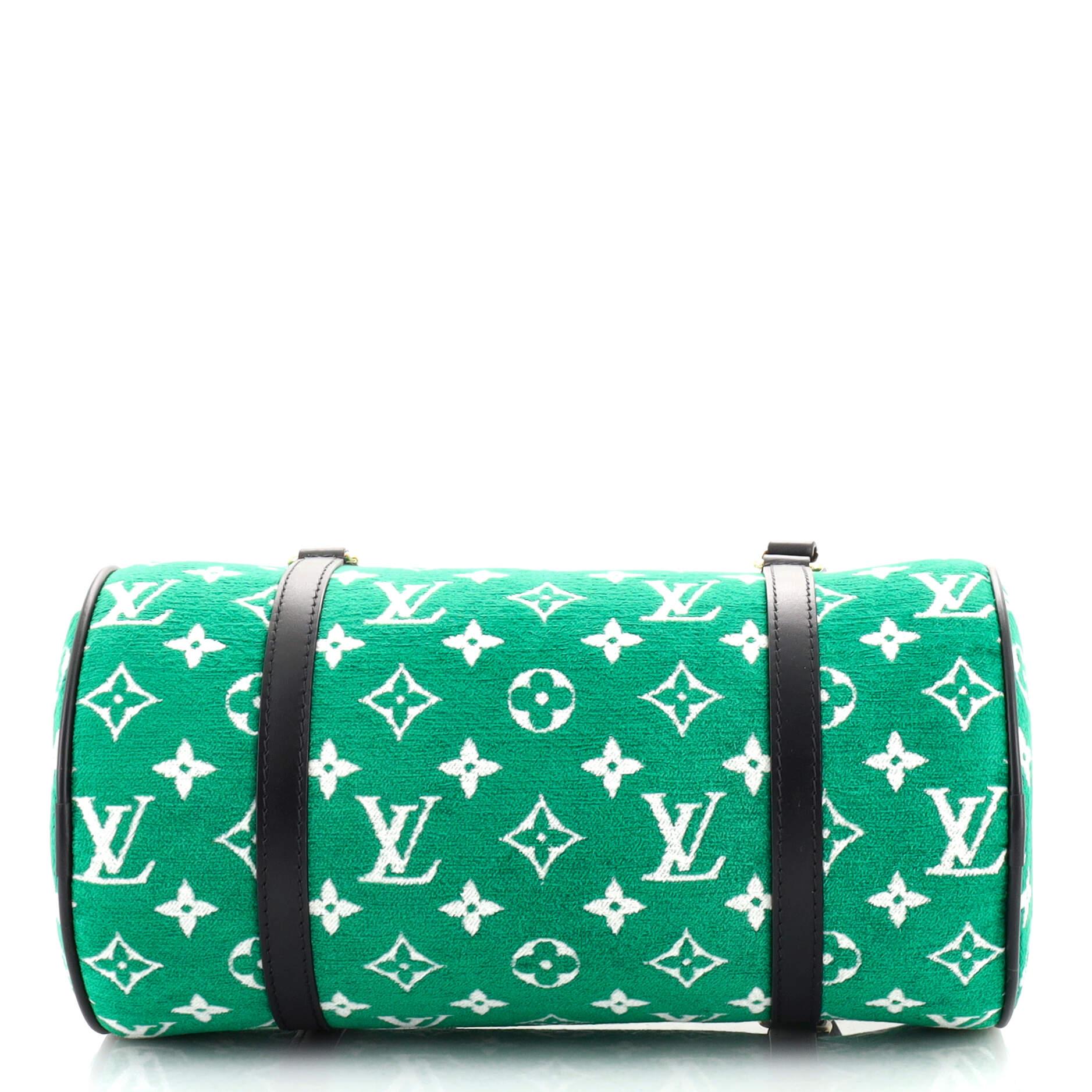 Women's or Men's Louis Vuitton Papillon Handbag LV Match Monogram Jacquard Velvet