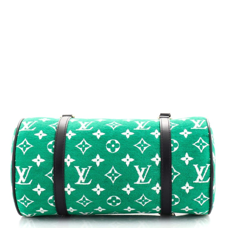 Louis Vuitton Papillon 30 Green Monogram Jacquard Velvet in 2023
