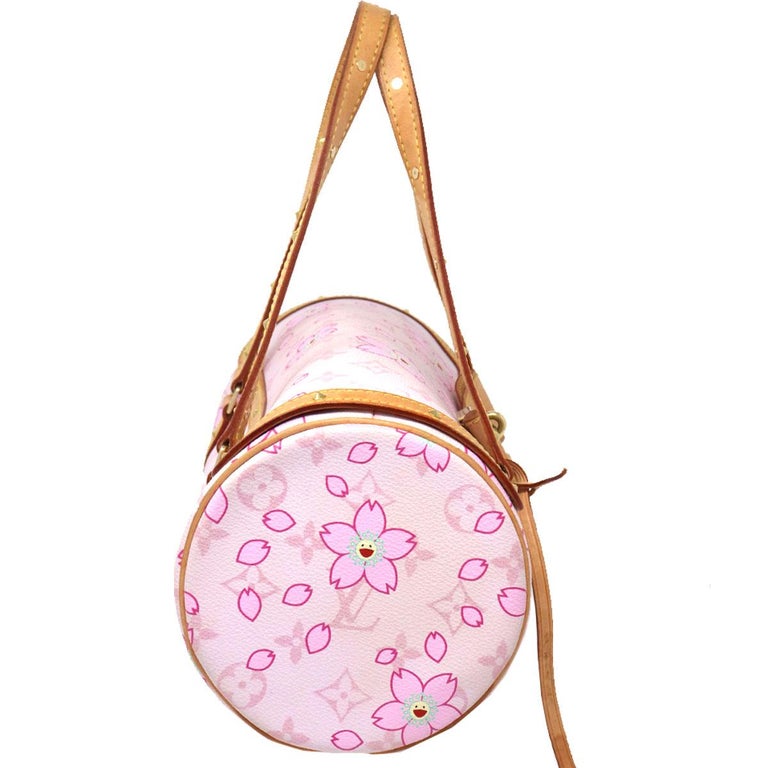 Louis Vuitton Papillon Monogram Cherry Blossom Pink Satchel For Sale at 1stdibs