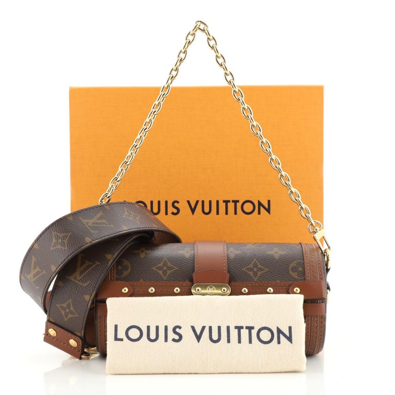 Authentic Louis Vuitton Monogram Papillon Trunk with Chain Strap
