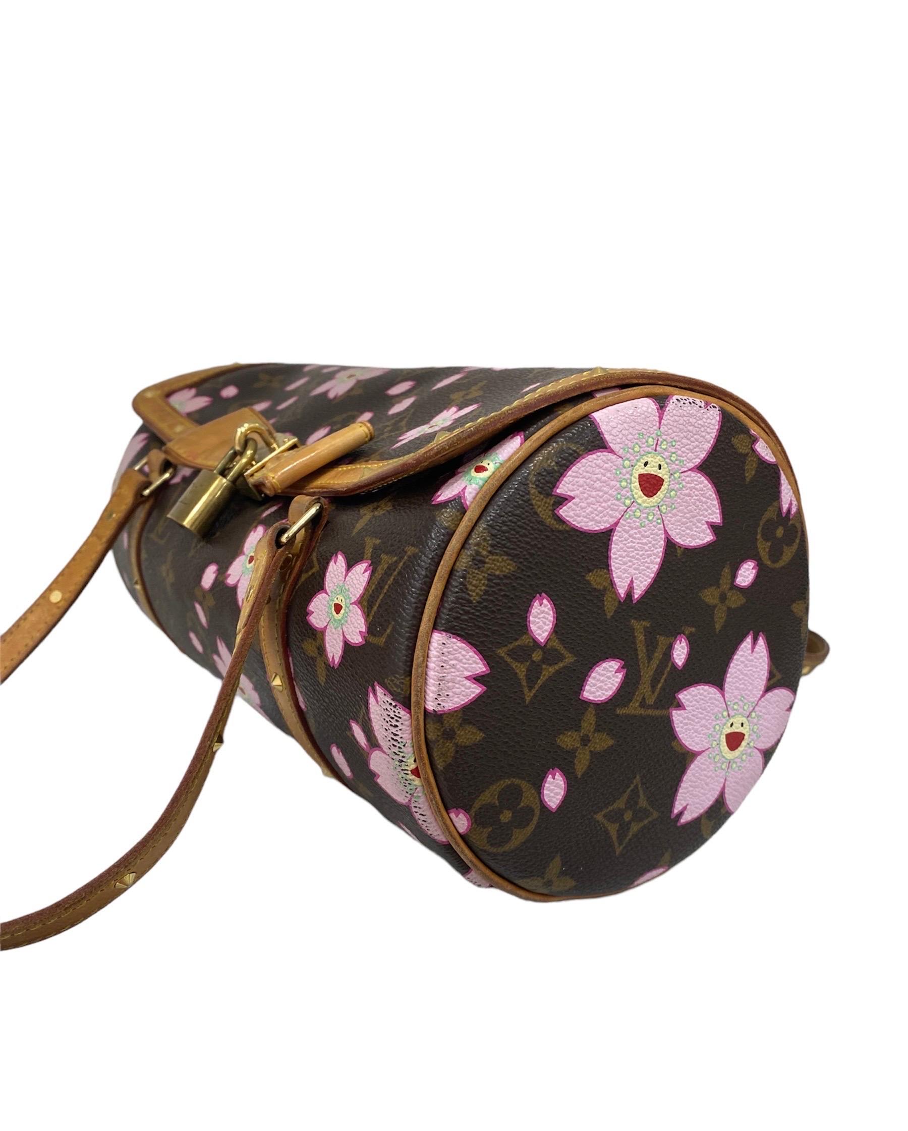Black  Louis Vuitton Papillon x Takashi Murakami Limited Edition Shoulder Bag For Sale