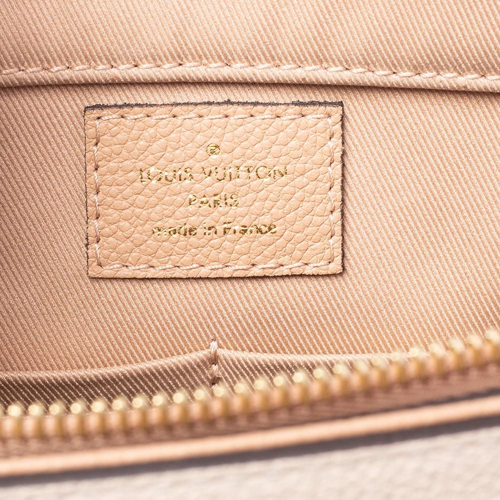 Beige Louis Vuitton Papyrus Creme Monogram Empreinte Leather Sully PM Bag