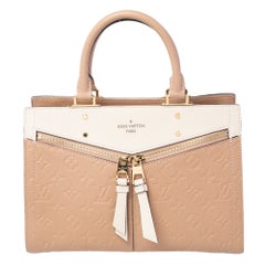 Louis Vuitton Papyrus Creme Monogramm Empreinte Leder Sully PM Tasche