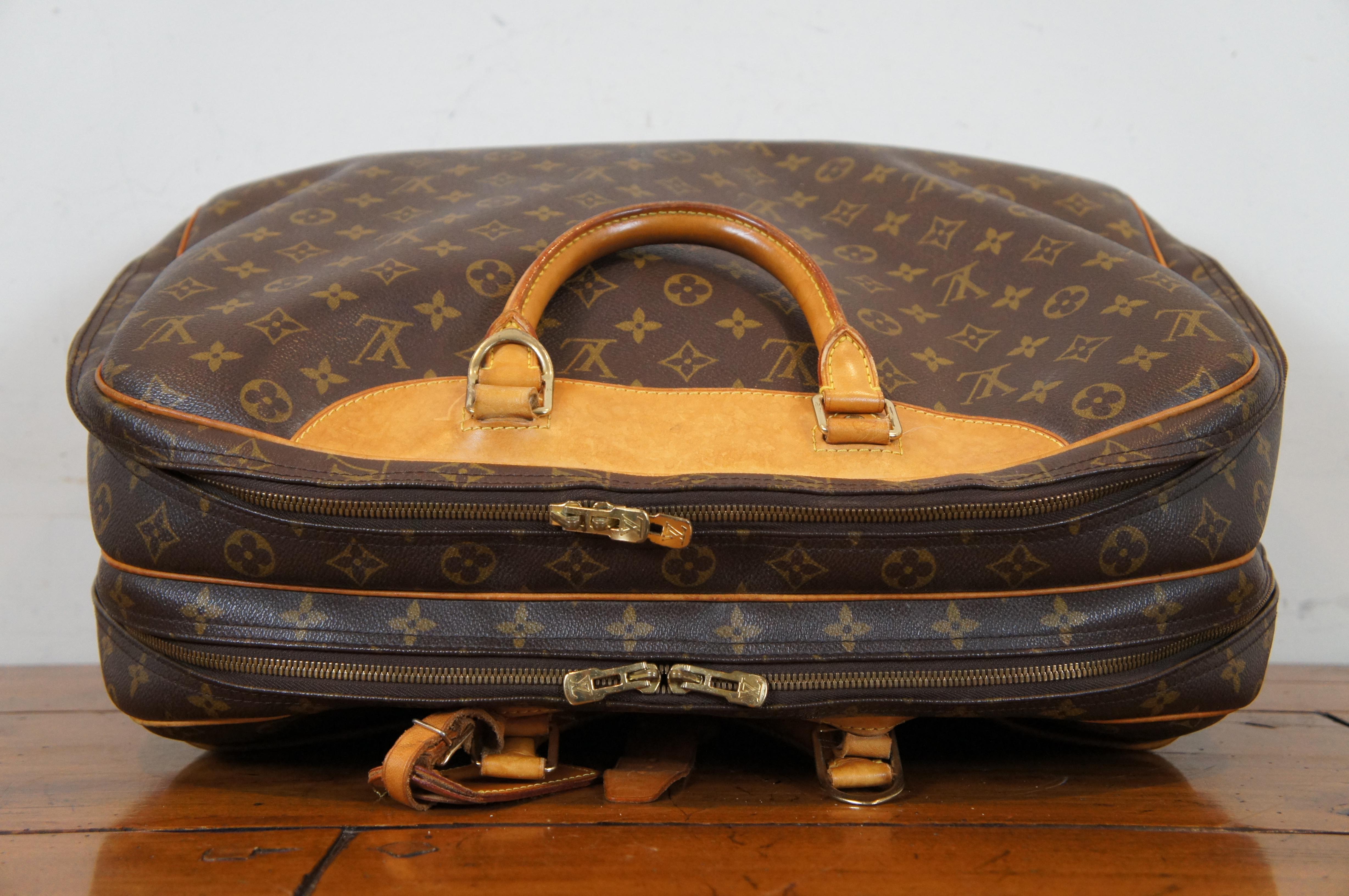 Louis Vuitton Paris Alize 24 Heures Brown Monogram Boston Duffel Reisetasche (Leder) im Angebot