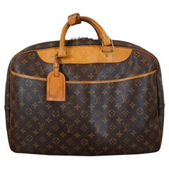 Vintage Louis Vuitton Paris Alize 24 Heures Brown Monogram Boston Duffel Travel Bag