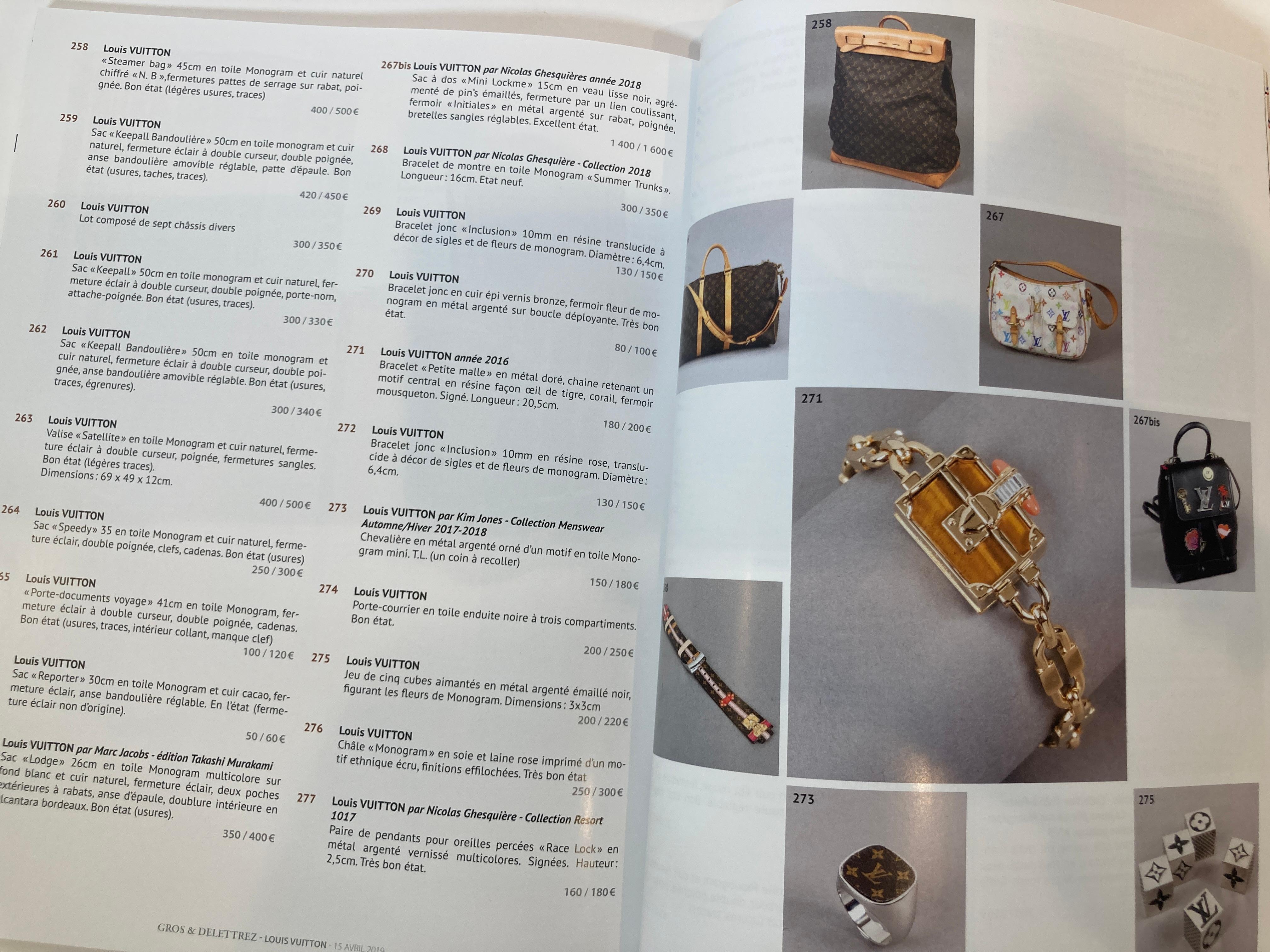 Catalogue des ventes aux enchères de Louis Vuitton Paris 2019  par Gros & Delettrez en vente 6