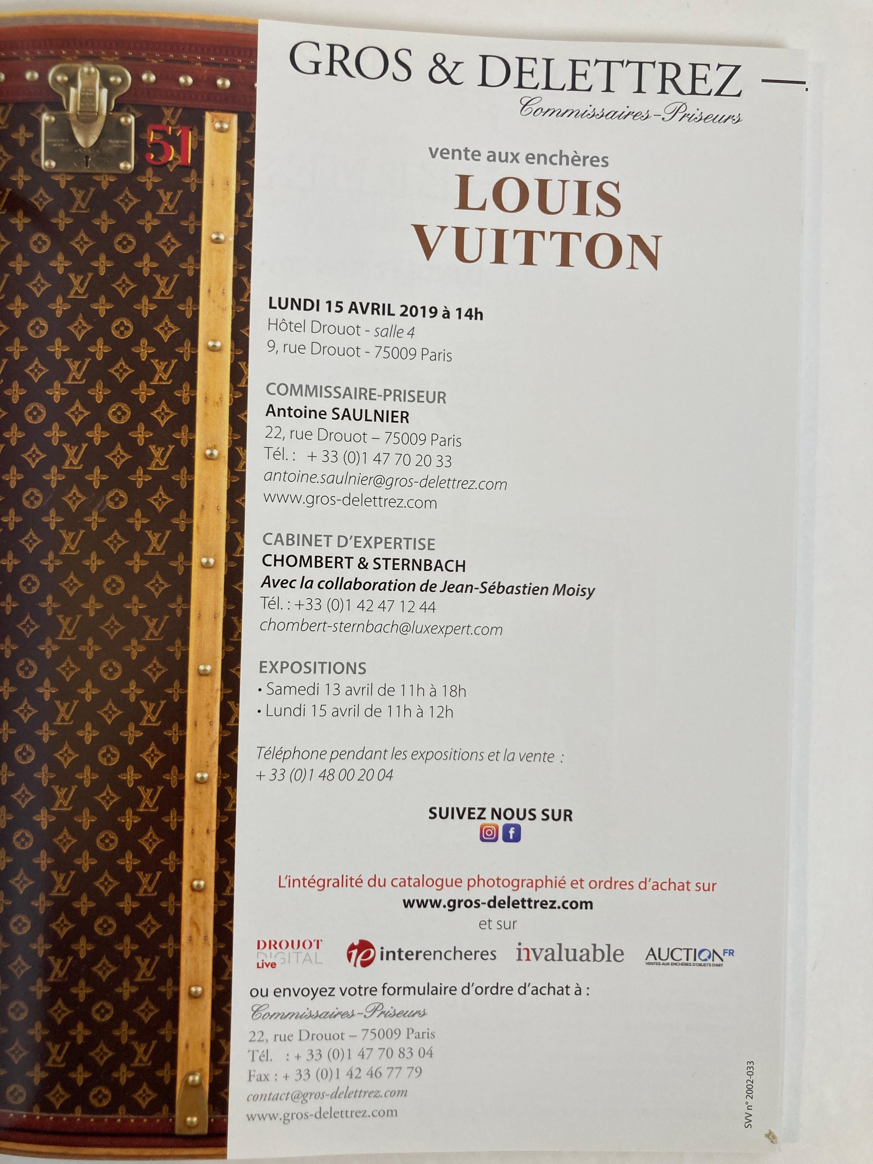 Louis Vuitton Paris Auction Catalog 2019  by Gros & Delettrez For Sale 11